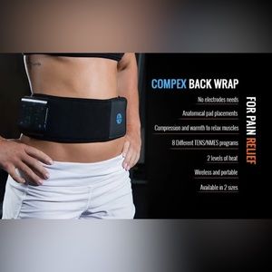 Compex TENS/Heat Back Wrap, Black - For Back Pain Large/X-Large